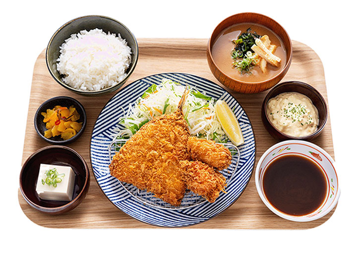 カキフライ アジフライ定食 定食屋 宮本むなし