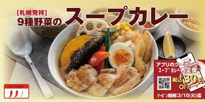 「9種野菜のスープカレー」